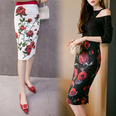 2021. gada ziedi ar apdruku līdz ceļgaliem, zīmuļu svārki sievietēm Vasaras jaunatnes modes vintage boho eleganti augstas kvalitātes sieviešu svārki