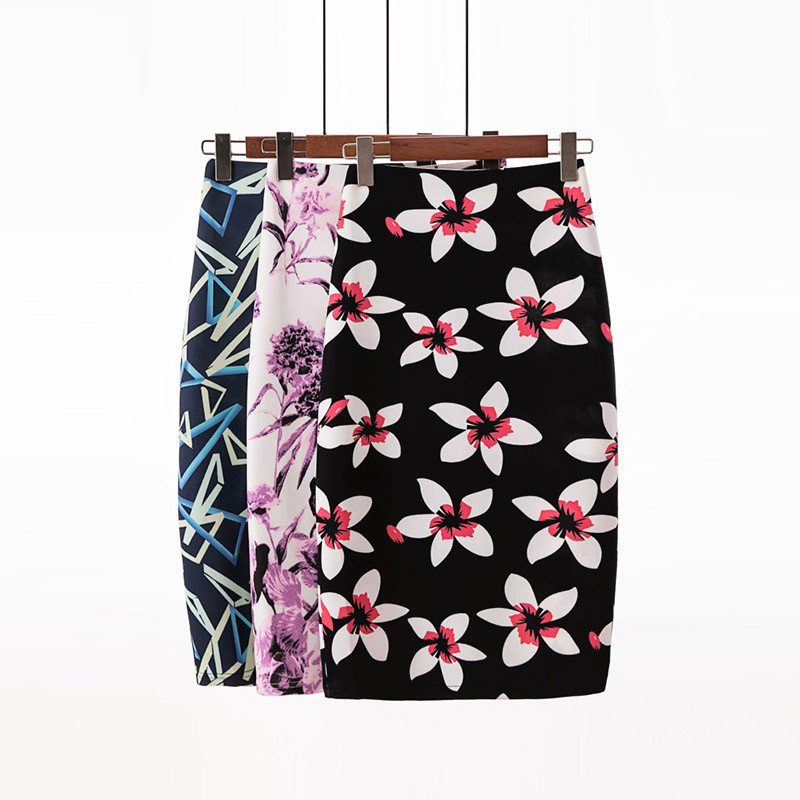 2021. gada ziedi ar apdruku līdz ceļgaliem, zīmuļu svārki sievietēm Vasaras jaunatnes modes vintage boho eleganti augstas kvalitātes sieviešu svārki