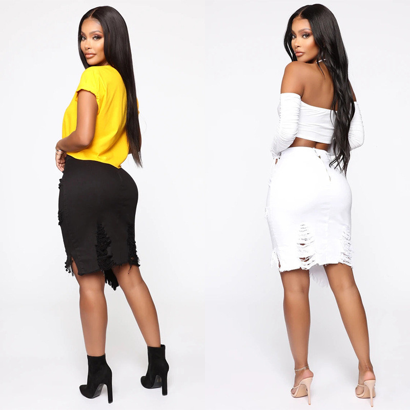 Naiste teksaseelik, ebakorrapärased tutid, soliidsed, seksikad naiste seelikud Highstreet õhukesed, moodne stiil Tasuta kohaletoimetamine suverõivad