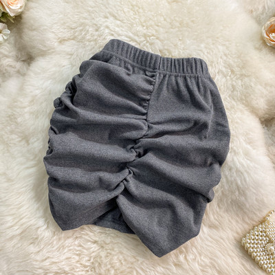 Mini kokvilnas svārki sievietēm, vienkārši salocīti Mujer korejiešu stila svārki ar augstu vidukli, īsi Jupe zīmuļu svārki