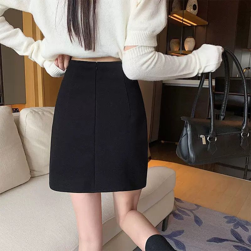 Ebaregulaarsed seelikud Naistele Moodsad soliidsed kõrge vöökohaga vedru Mini Seksikas Lihtne Korea stiilis Mood Sobiv vabaaja kontori daam šikk