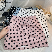 Pöttyös szoknyák női 4 színű szabálytalan mini elegáns koreai stílusú nyári csípős egyszerű divat Diákoknak magas derekú, zsenge, minden egyezés