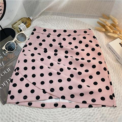 Pöttyös szoknyák női 4 színű szabálytalan mini elegáns koreai stílusú nyári csípős egyszerű divat Diákoknak magas derekú, zsenge, minden egyezés