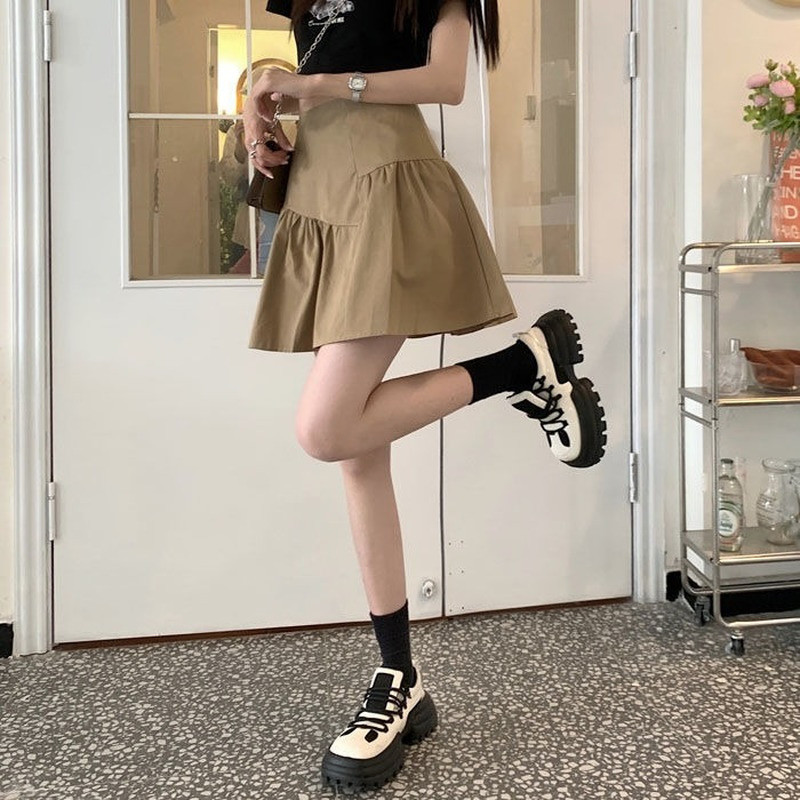 Seelikud Naised Mini Ebaregulaarsed Pehmed Puhas Suvine Õhuke Kõrge Vöökohaga Tänavarõivad Peorõivad, Pehmed Lihtsad Fit Kõik sobivad Femme 2023 Faldas Y2k
