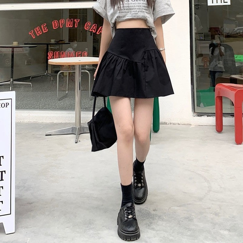 Seelikud Naised Mini Ebaregulaarsed Pehmed Puhas Suvine Õhuke Kõrge Vöökohaga Tänavarõivad Peorõivad, Pehmed Lihtsad Fit Kõik sobivad Femme 2023 Faldas Y2k