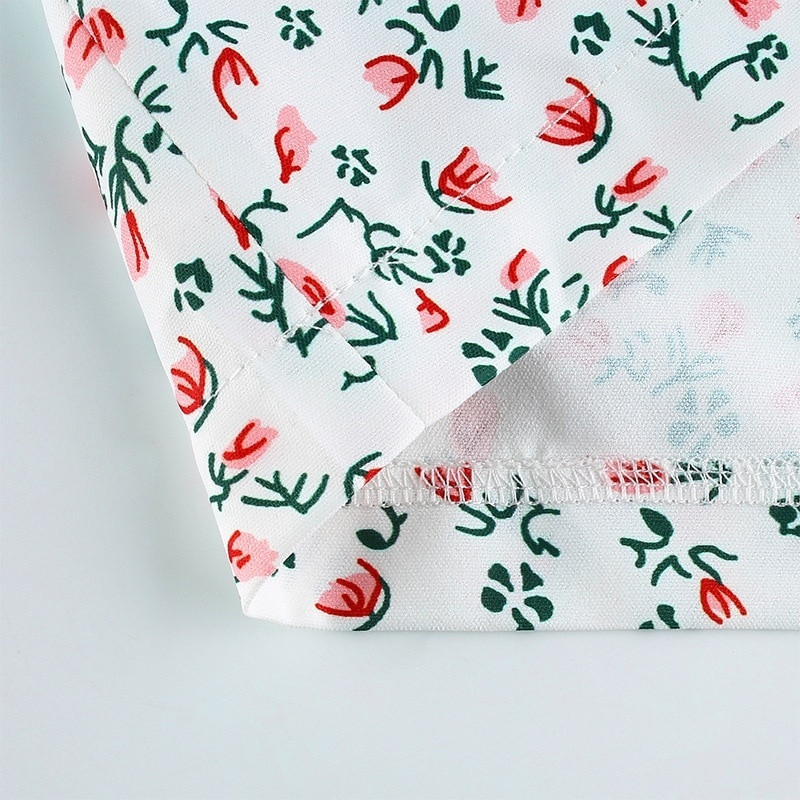 Γυναικεία σέξι ψηλόμεση φούστα με φλοράλ στάμπα με σκίσιμο στο πλάι