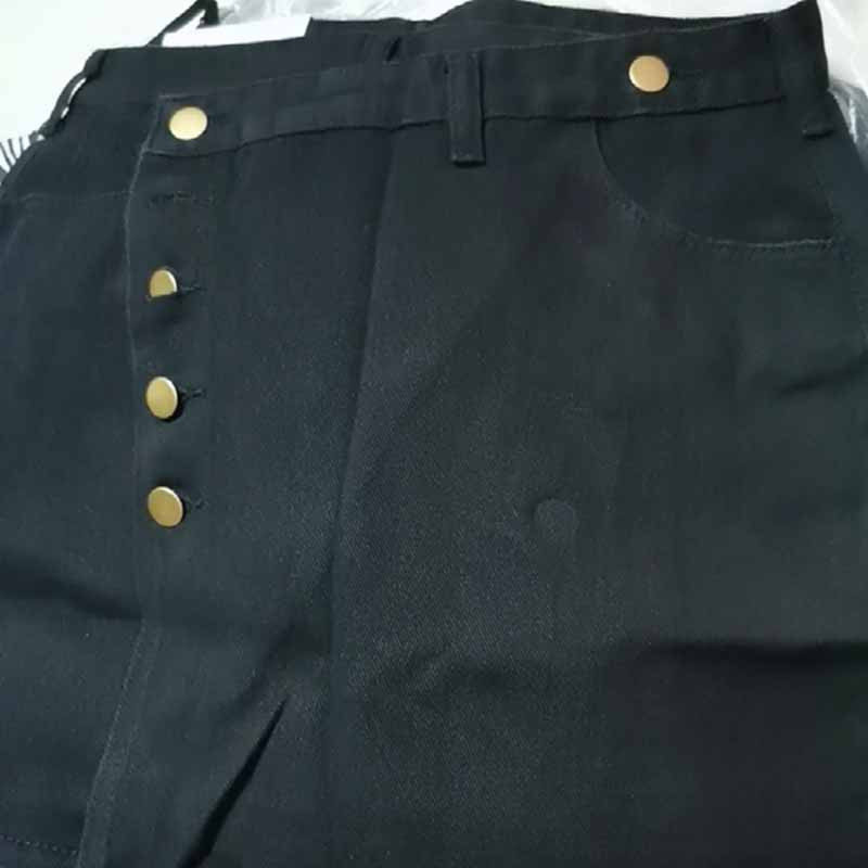 Seelikud Naised Simple All Match Preppy Asümmeetriline Metallnööbiga Mini Empire Suvine Naistele Noor mood vabaaja Korea stiil šikk