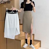 Fuste Femei Design asimetric Femeie matură Ins Moda Neregulat Ulzzang Chic Solid Cauzal Empire Imbracaminte de stradă All-match Sexy