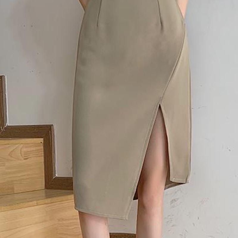 Fuste Femei Design asimetric Femeie matură Ins Moda Neregulat Ulzzang Chic Solid Cauzal Empire Imbracaminte de stradă All-match Sexy