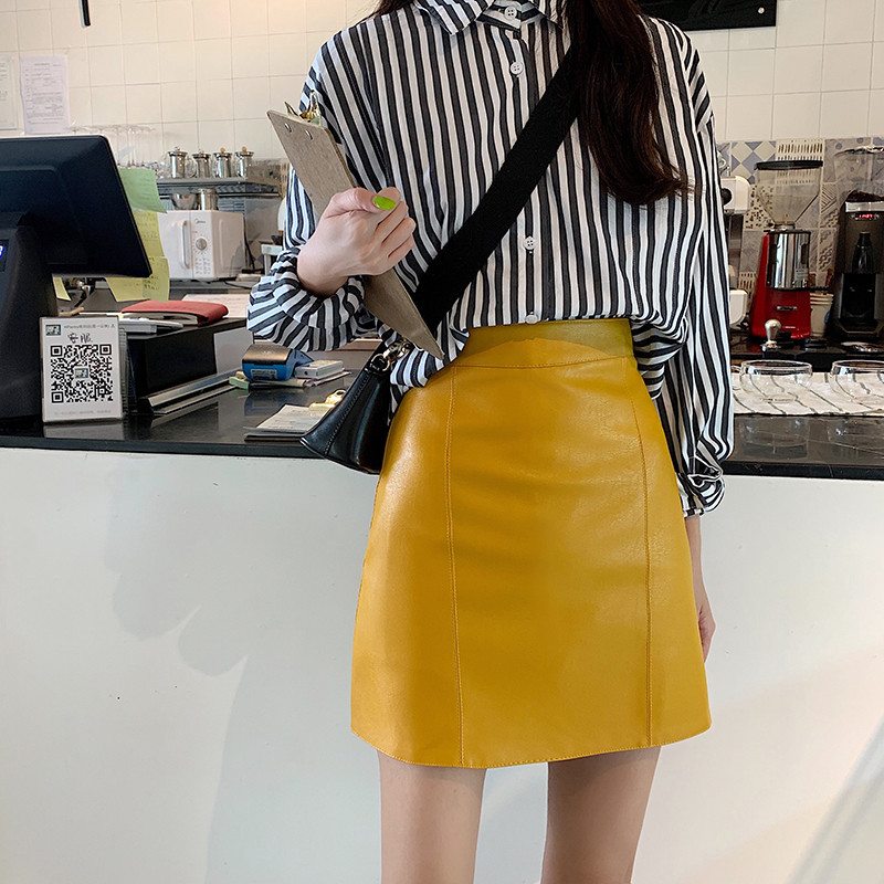 Femei Sexy Slim Formal Solid Fuste Creion Piele PU Nouă Summer Wrap Talie Înaltă Elegant Office Lady Fit Casual Mini Fuste Chic