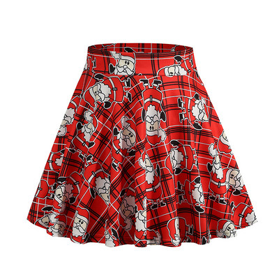 2022. aasta lühike seelik, elastne vöökoht, lipsuga värvitud trükitud seelik, miniseelik