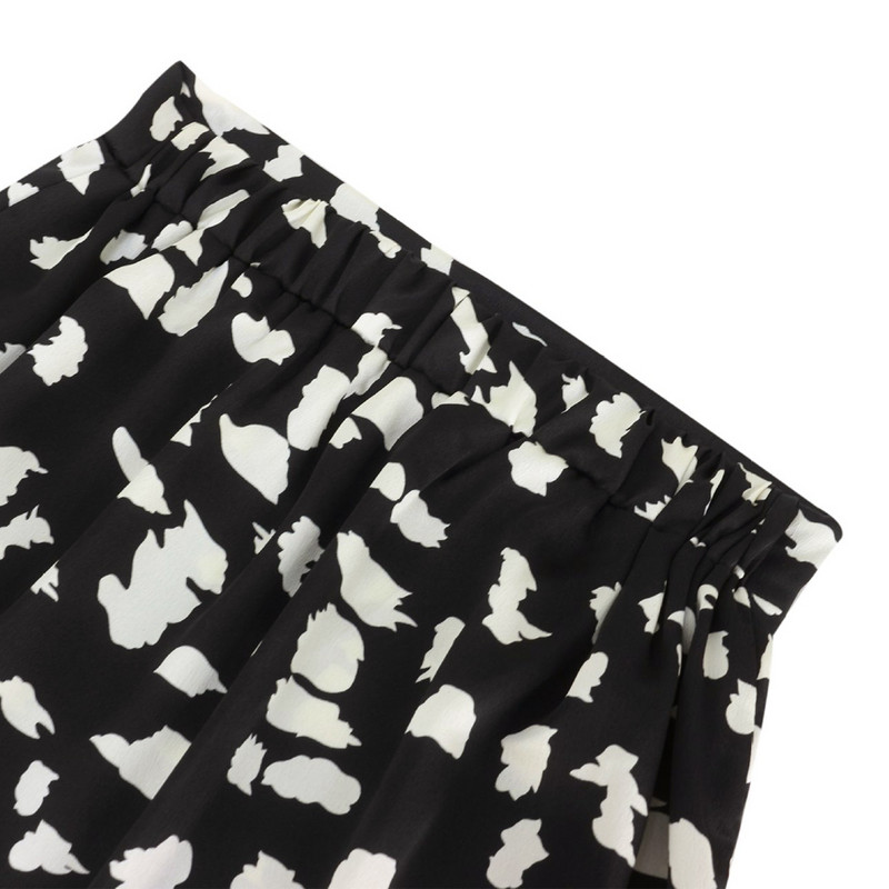 Női Midi szoknya nyári strandstílus virágos nyomott magas derekú alkalmi szoknya Ins szoknya Bohém aszimmetrikus strandszoknyák