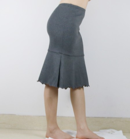 Pliiatsseelikud naistele Kõrge kõrgusega Ruffle Hem Mermaid Bodycon Office Business Hall Rib Suures Suurus SeelikFemme 8xl 7xl 6xl 5xl