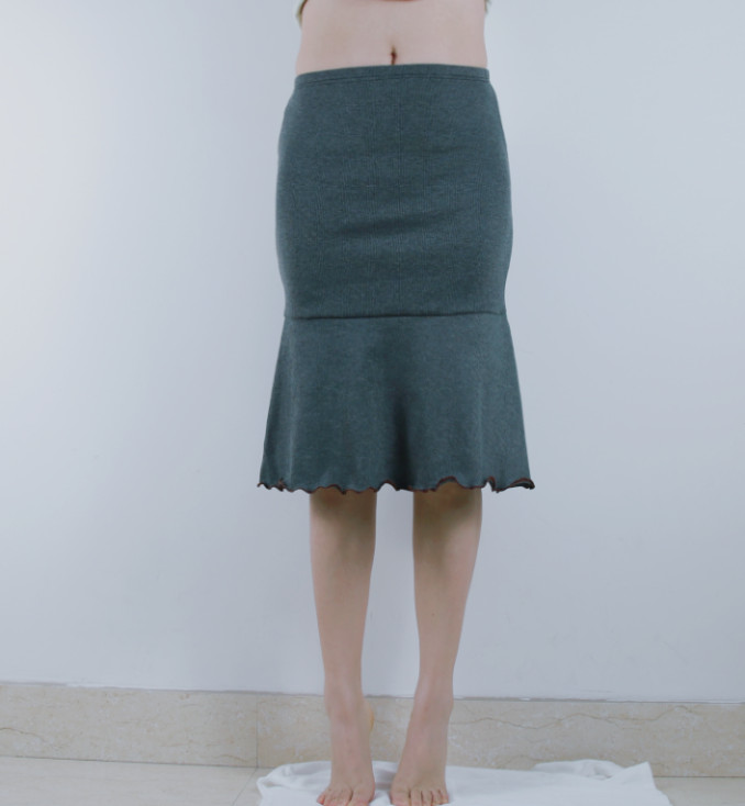 Pliiatsseelikud naistele Kõrge kõrgusega Ruffle Hem Mermaid Bodycon Office Business Hall Rib Suures Suurus SeelikFemme 8xl 7xl 6xl 5xl