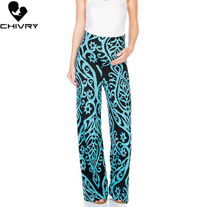 Chivry uued naiste püksid rasedatele rasedatele püksid rasedatele naistele sirged lahtised leopardimustrilised püksid rasedatele naistele laiad püksid