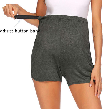Летни дамски дрехи за бременни Модни едноцветни тренировъчни удобни панталони с копчета за регулиране