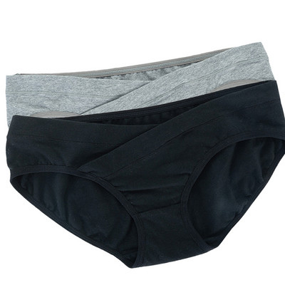 2PCS Pamučna trudnička odjeća s printom donjeg rublja Gaćice niskog struka V gaćice za trudnice Four Seasons donje rublje za trudnice