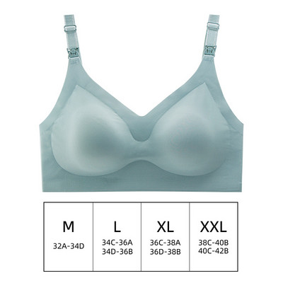 Ultra vékony lézeres vágó női szoptató melltartó Kivehető, párnázott szoptatós melltartók Nagy méretű Push Up kismama szoptatós melltartó