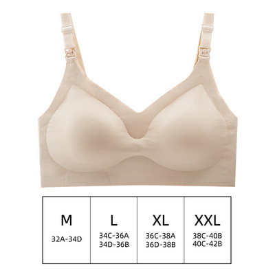 Ultra vékony lézeres vágó női szoptató melltartó Kivehető, párnázott szoptatós melltartók Nagy méretű Push Up kismama szoptatós melltartó