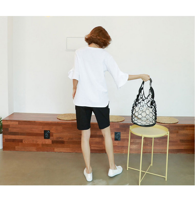 Vékony pamutvászon kismama rövidnadrágok Nyári divatos rövidnadrágok Ruhák terhes nők számára Alkalmi hasi terhességi rövidnadrágok