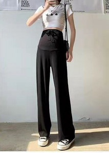 Pavasara jaunas, taisnas, modernas bikses, elpojošas plānas bikses grūtniecēm, valkājot brīvu ikdienas apģērbu