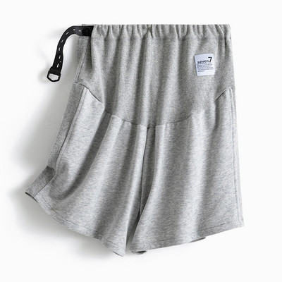 Vasariniai nėščiųjų šortai, siūlai, laisvalaikio sportinės kelnės nėščiai moteriai aukštu juosmeniu prilaiko pilvą Greitai džiūstančios sportinės kelnės