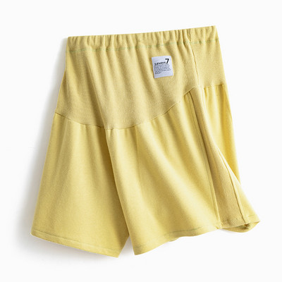 Vasariniai nėščiųjų šortai, siūlai, laisvalaikio sportinės kelnės nėščiai moteriai aukštu juosmeniu prilaiko pilvą Greitai džiūstančios sportinės kelnės