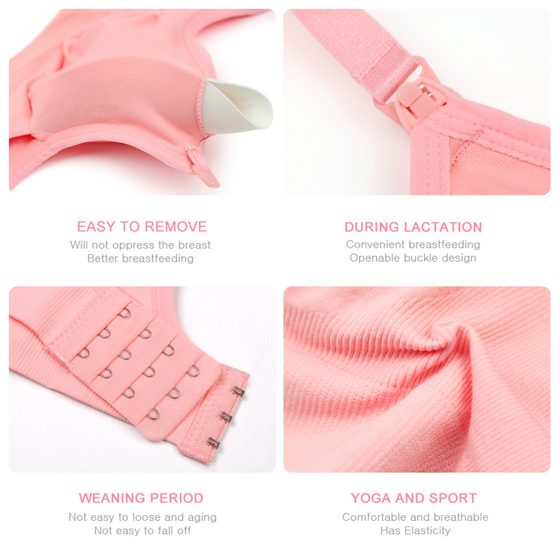 SLAIXIU kismama melltartó szoptatáshoz Nagy méretű szoptatós melltartó terhes nők szoptatásához állítható alvó melltartó Mellpárna