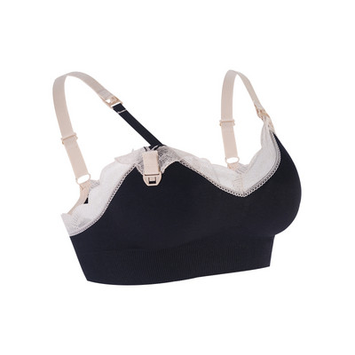 Vezeték nélküli elöl nyitott szoptatós melltartó puha csipke, légáteresztő 3D zökkenőmentes kismama szoptatási melltartó pamut terhes női ruházat