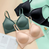 Latex Seamless Εσώρουχα Γυναικεία Χωρίς Ατσάλινο Δαχτυλίδι Δαντέλα Σωλήνα Κορυφή Συγκεντρωμένη Αθλητικό Σουτιέν καθαρού χρώματος Σουτιέν κατά της χαλάρωσης