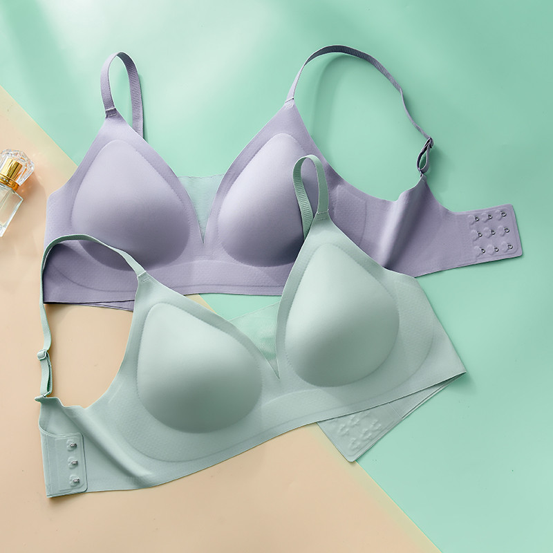 Latex Seamless Εσώρουχα Γυναικεία Χωρίς Ατσάλινο Δαχτυλίδι Δαντέλα Σωλήνα Κορυφή Συγκεντρωμένη Αθλητικό Σουτιέν καθαρού χρώματος Σουτιέν κατά της χαλάρωσης