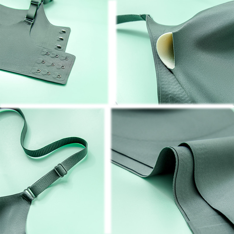 Latex Seamless Εσώρουχα Γυναικεία Χωρίς Ατσάλινο Δαχτυλίδι Δαντέλα Σωλήνα Κορυφή Συγκεντρωμένη Αθλητικό Σουτιέν καθαρού χρώματος Σουτιέν κατά της χαλάρωσης