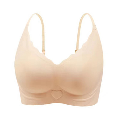 Viršutinė besiūlė seksuali moteriška liemenėlė be ratlankių Minkšta atrama Sportinė graži nugara su fiksuotu kaušeliu moteriški apatiniai