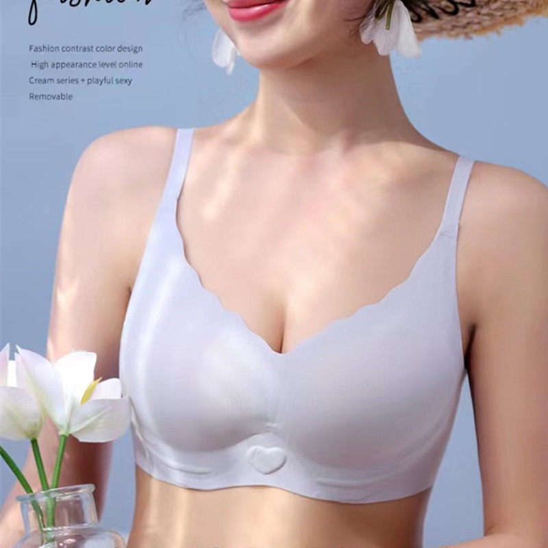 Viršutinė besiūlė seksuali moteriška liemenėlė be ratlankių Minkšta atrama Sportinė graži nugara su fiksuotu kaušeliu moteriški apatiniai