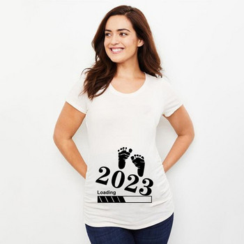 Baby Loading 2023 εμπριμέ μπλουζάκι εγκυμοσύνης Ρούχα για εγκυμοσύνη Καλοκαιρινό μπλουζάκι Ανακοίνωση εγκυμοσύνης Μπλουζάκια Νέα μαμά μπλουζάκια μπλουζάκια