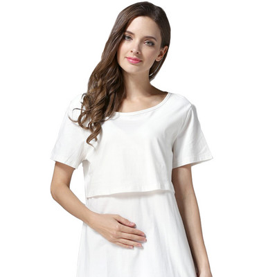 Érzelem anyukák őszi hosszú ujjú terhes kismama ruhák szoptató felsők terhes nőknek szoptatós póló