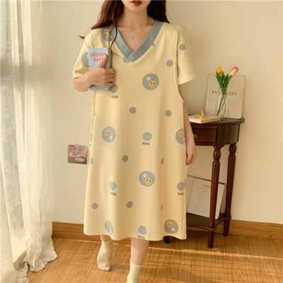 2023-as nyári rövid ujjú kismama-alvás ruha alvó és pihenőruhák anyukáknak Szoptatós ruhák szülés utáni etetéshez