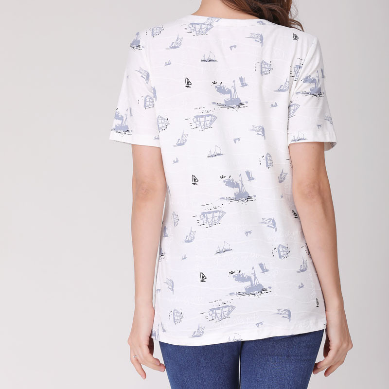 Emotion Moms Rövid ujjú kismama ruhák Nyári kismama póló Szoptatás felsők terhes nőknek szoptató ingek