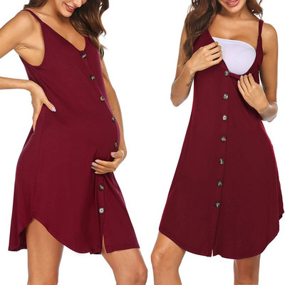 Kismama hálóing női ujjú csíkos ápoló hálóing teljes gombos terhességi fotózás ruha terhességi szükségletek