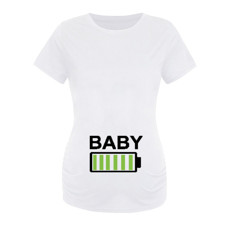 Smieklīgi grūtnieču T krekli Sieviešu T-krekli ar īsām piedurknēm