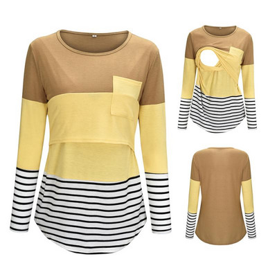 Ikdienas zīdīšanas T-krekli Sieviešu Grūtniecēm Grūtnieču Apģērbi Barošanas Topi Elpojoši Modes T-krekli Zīdīšanai T-krekli T-krekli