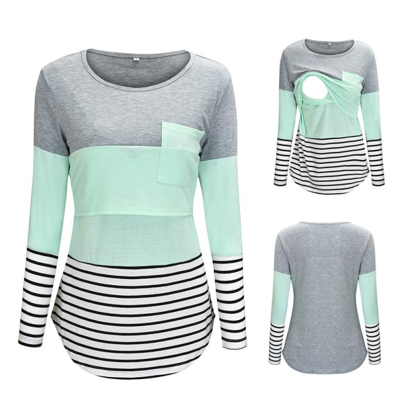 Ikdienas zīdīšanas T-krekli Sieviešu Grūtniecēm Grūtnieču Apģērbi Barošanas Topi Elpojoši Modes T-krekli Zīdīšanai T-krekli T-krekli