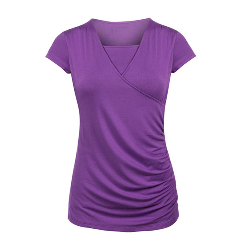 Sieviešu grūtnieču slāņains krekls grūtniecēm ar liekšķeri kaklu bez piedurknēm, izlocītas veste ikdienas grūtniecēm T-krekls