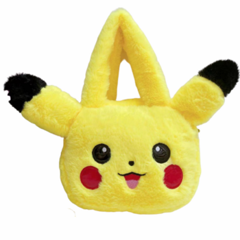 Чанта Pikachu, Плюшена, Жълта, 26х18х8 см