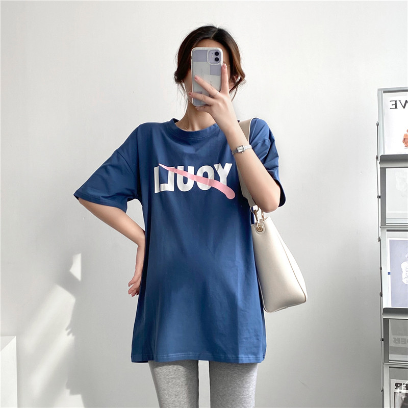 Majice kratkih rukava s printom Stvari za trudnice Ljetna odjeća za dojilje Odjeća za majke 8549F