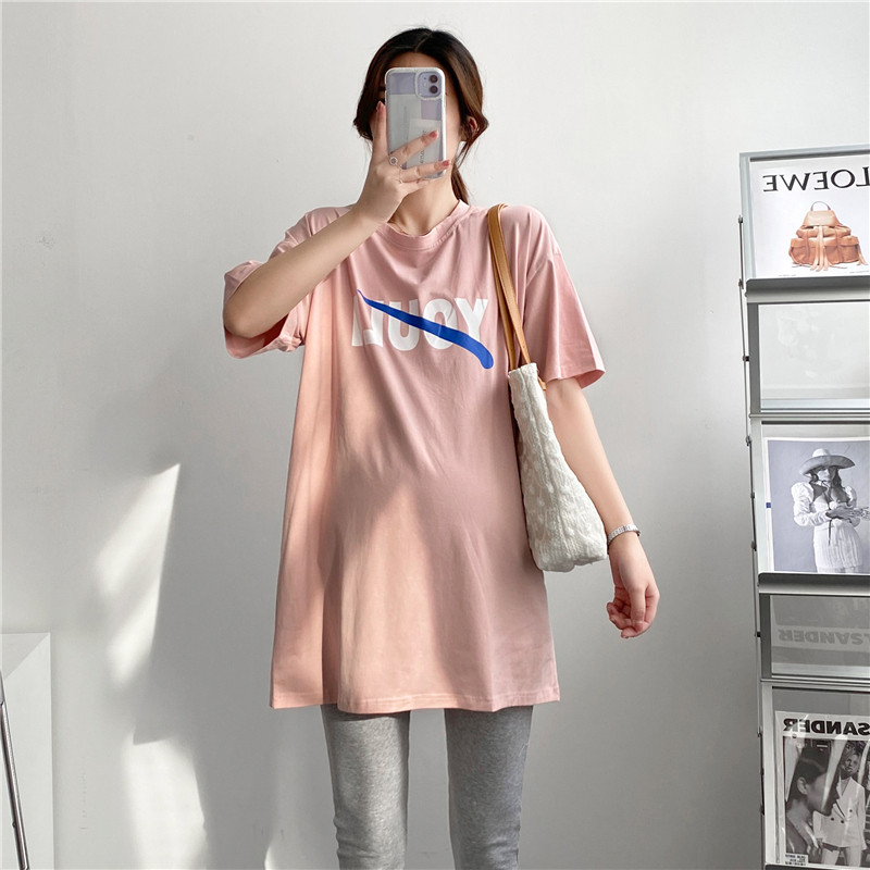 Majice kratkih rukava s printom Stvari za trudnice Ljetna odjeća za dojilje Odjeća za majke 8549F