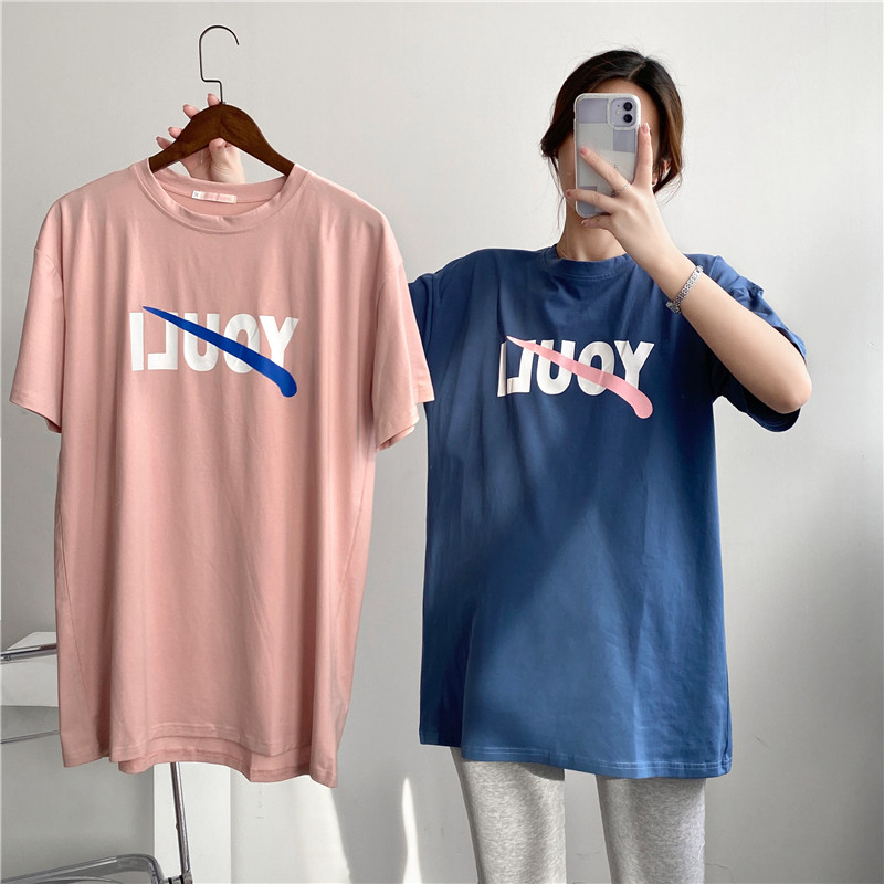 Majice kratkih rukava s printom Stvari za trudnice Ljetna odjeća za dojilje Odjeća za majke 8549F