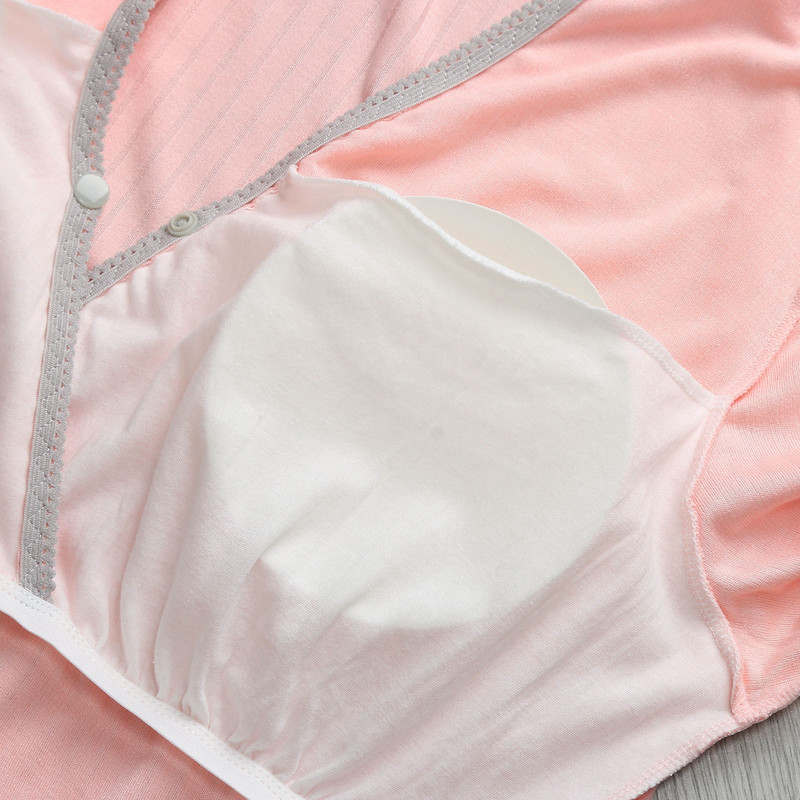 Grūtnieču blūzes topi Sieviešu barošanas krekls ar garām piedurknēm Slim Fit T krekls barošanai ar krūti ar uzliktņiem Grūtniecības pidžamas guļamveļa