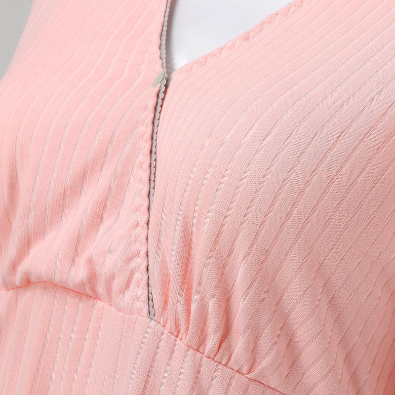 Grūtnieču blūzes topi Sieviešu barošanas krekls ar garām piedurknēm Slim Fit T krekls barošanai ar krūti ar uzliktņiem Grūtniecības pidžamas guļamveļa