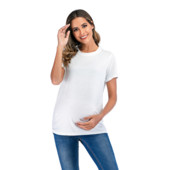 Új női kismama szoptató póló terhes nőknek Nyári tömör szoptató felsők Pamut alkalmi ruhák